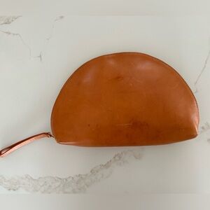 Mansur Gavriel Tan Leather Moon Clutch